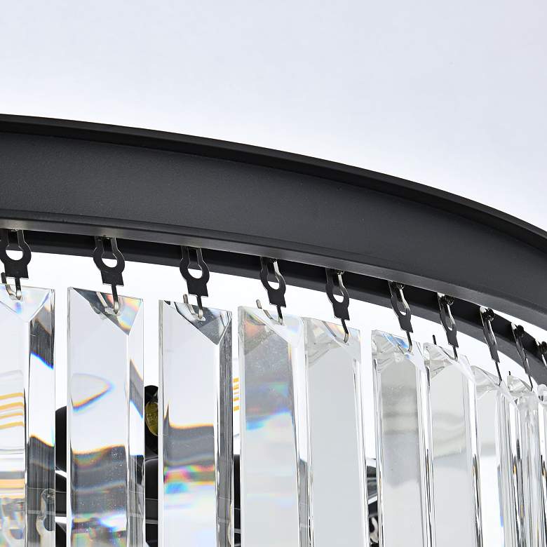 Image 6 Sydney 32" Wide Matte Black Tiered Crystal Chandelier more views