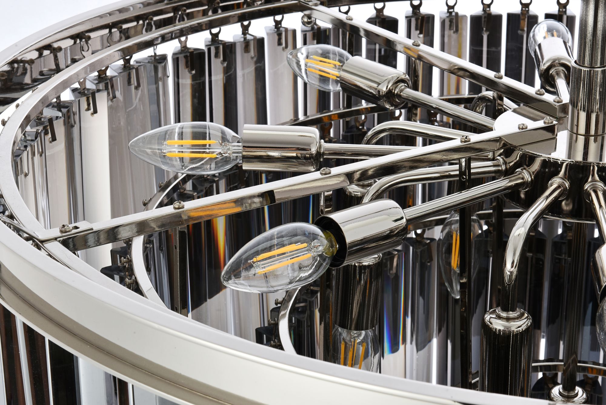 Image 6 Sydney 32" Wide Polished Nickel Chandelier with Silver Shade more views