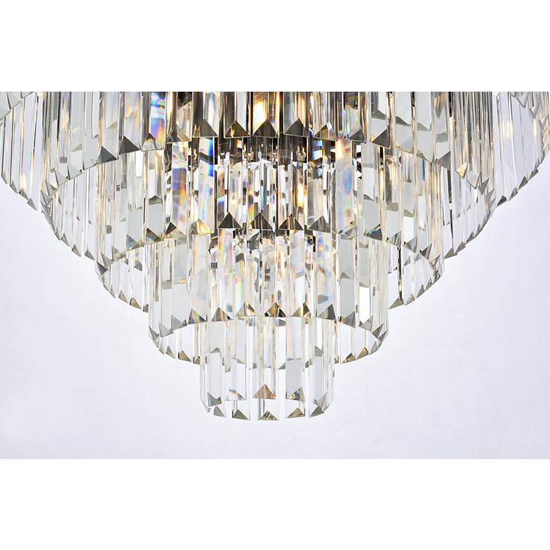 Image 6 Sydney 32"W Matte Black and Crystal 17-Light Ceiling Light more views