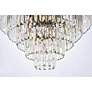 6_Sydney 32"W Matte Black and Crystal 17-Light Ceiling Light more views