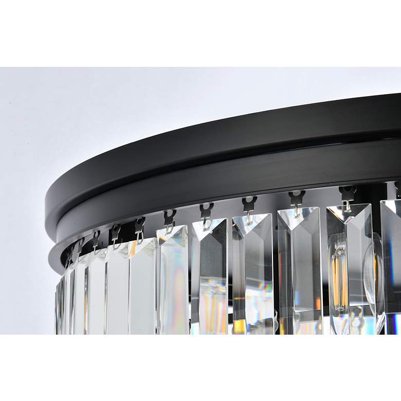 Image 7 Sydney 32"W Matte Black and Crystal 17-Light Ceiling Light more views