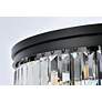 7_Sydney 32"W Matte Black and Crystal 17-Light Ceiling Light more views