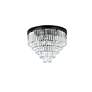 Sydney 32"W Matte Black and Crystal 17-Light Ceiling Light in scene