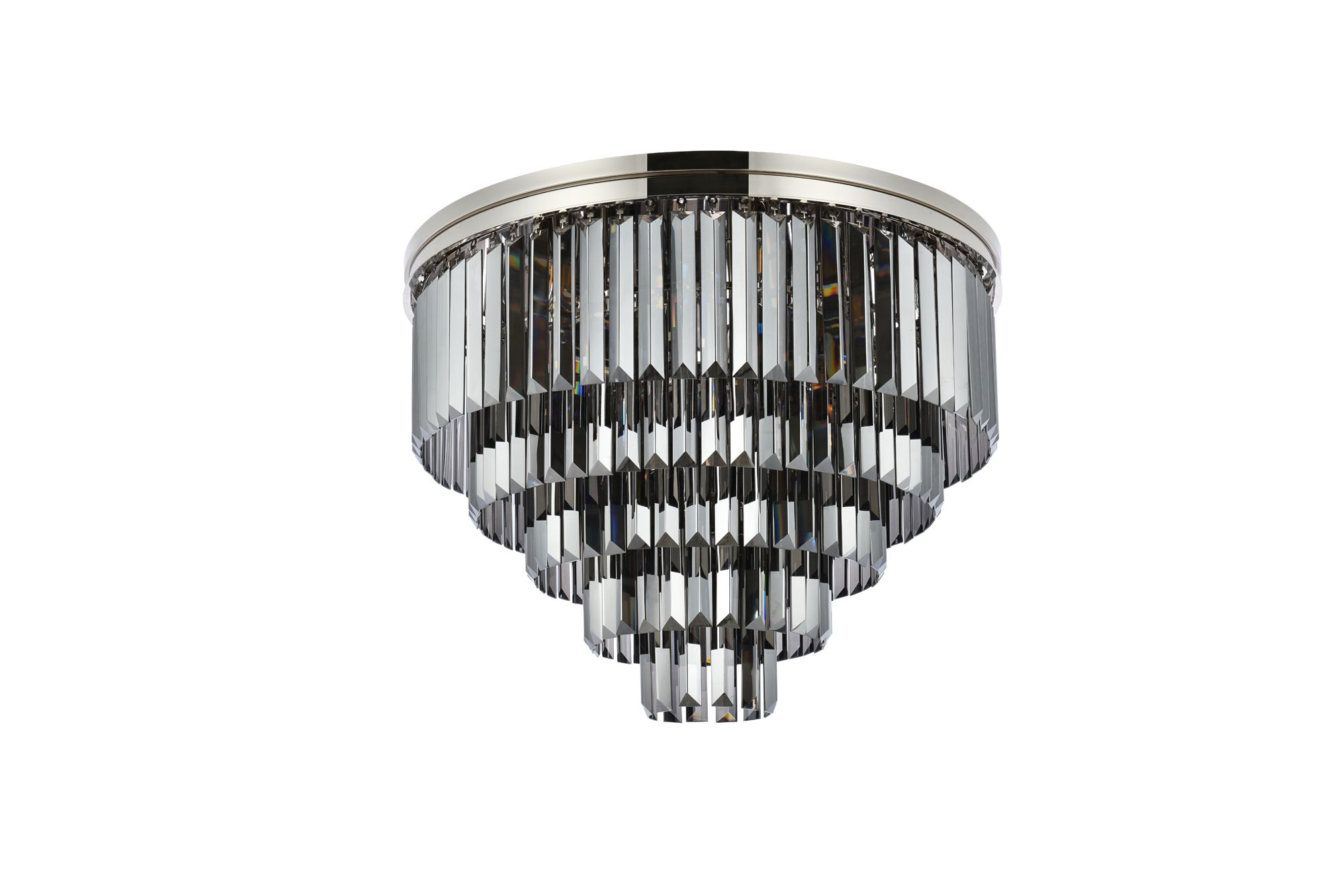 Image 3 Sydney 32"W Polished Nickel Ceiling Light w/ Silver Shades more views