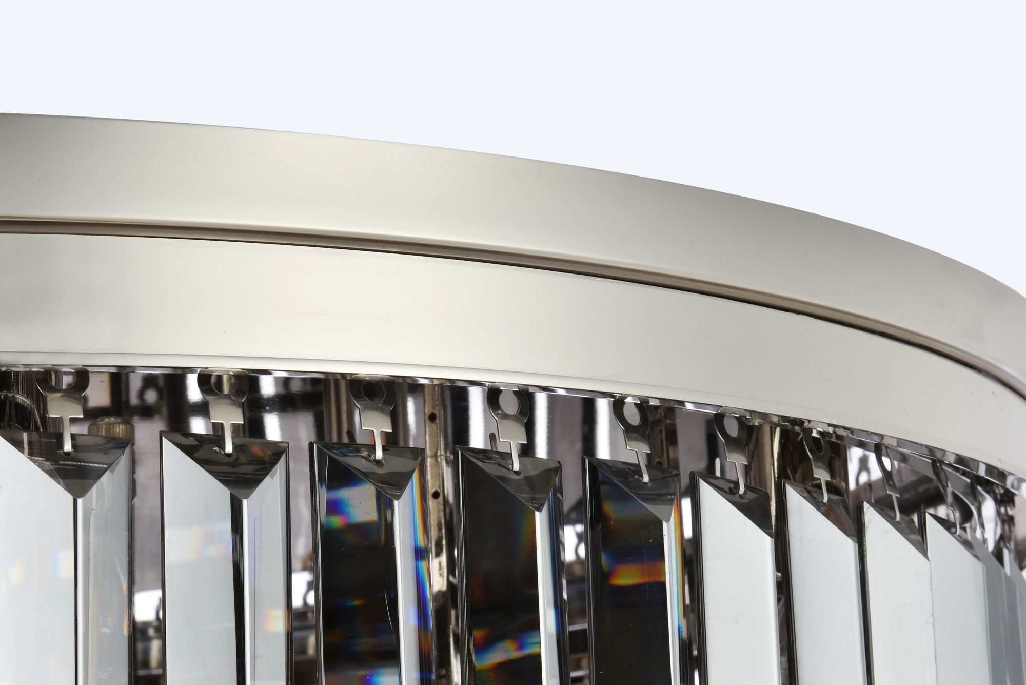 Image 7 Sydney 32"W Polished Nickel Ceiling Light w/ Silver Shades more views