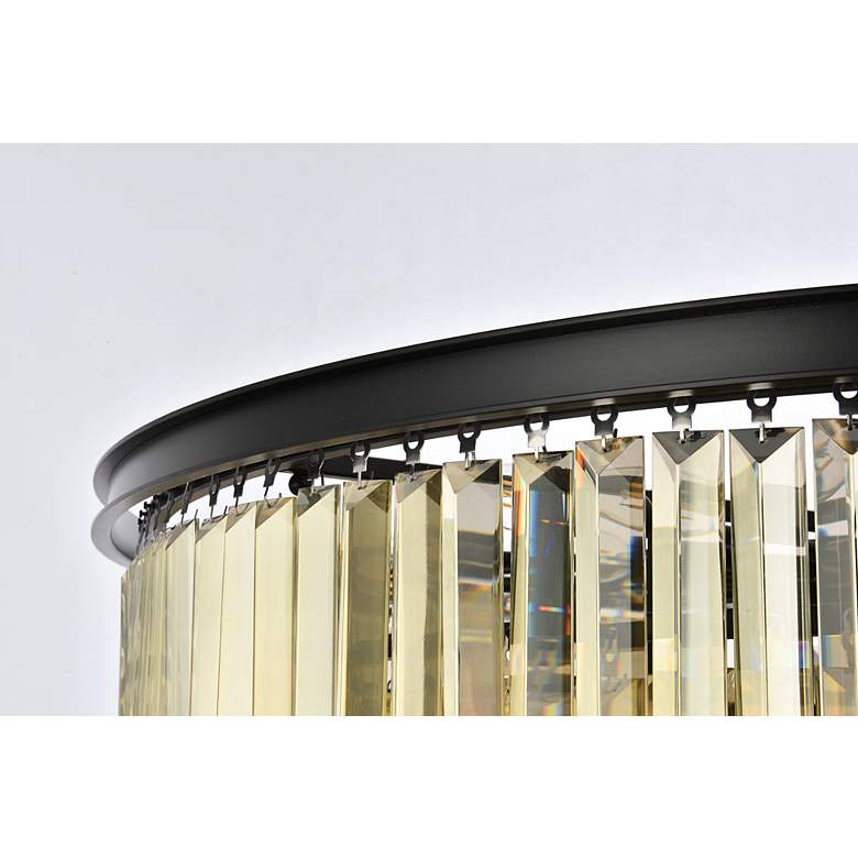 Image 7 Sydney 33 Lt Matte Black Chandelier Golden Teak more views