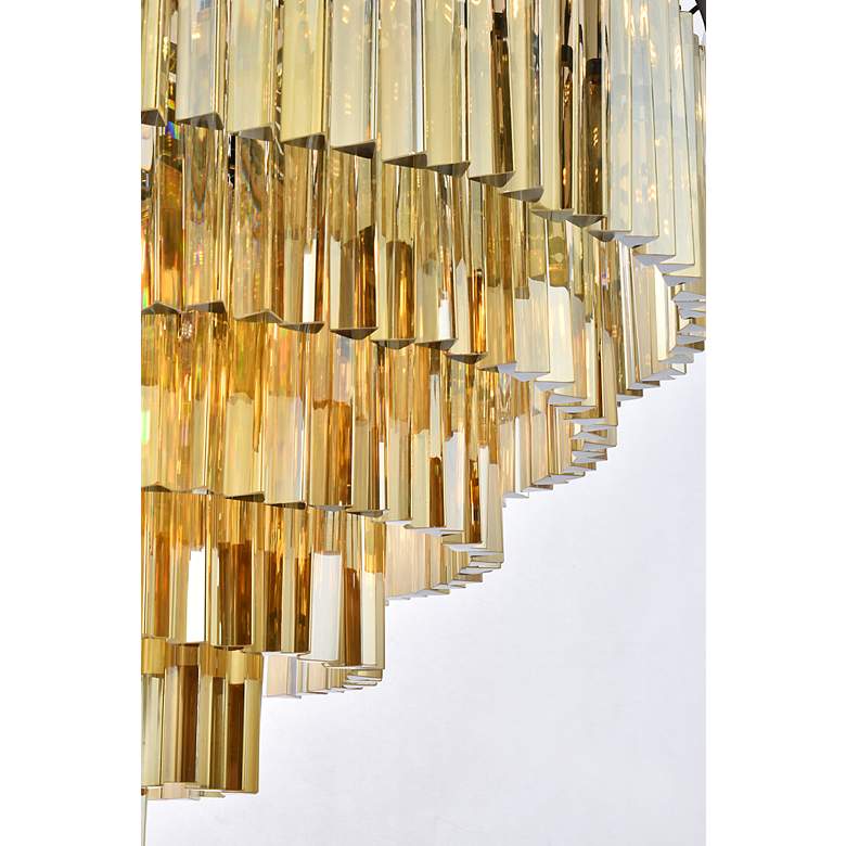 Image 5 Sydney 33 Lt Matte Black Chandelier Golden Teak more views
