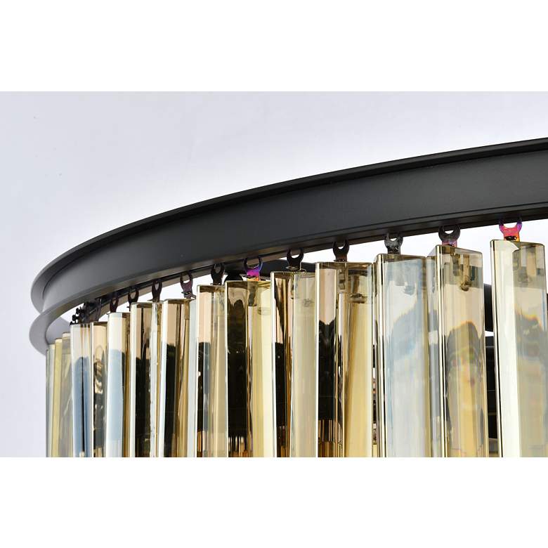 Image 7 Sydney 33 Lt Matte Black Chandelier Golden Teak more views