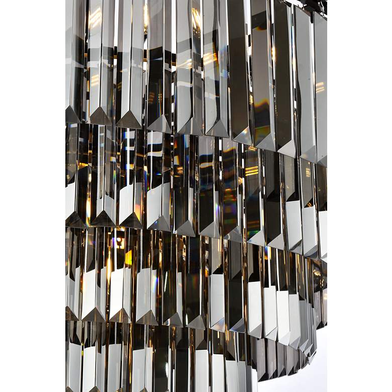 Image 5 Sydney 33 Lt Matte Black Chandelier Silver Shade (Grey) more views