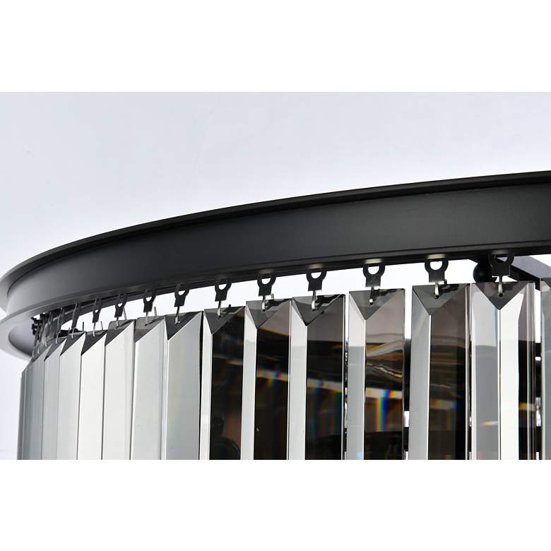 Image 7 Sydney 33 Lt Matte Black Chandelier Silver Shade (Grey) more views