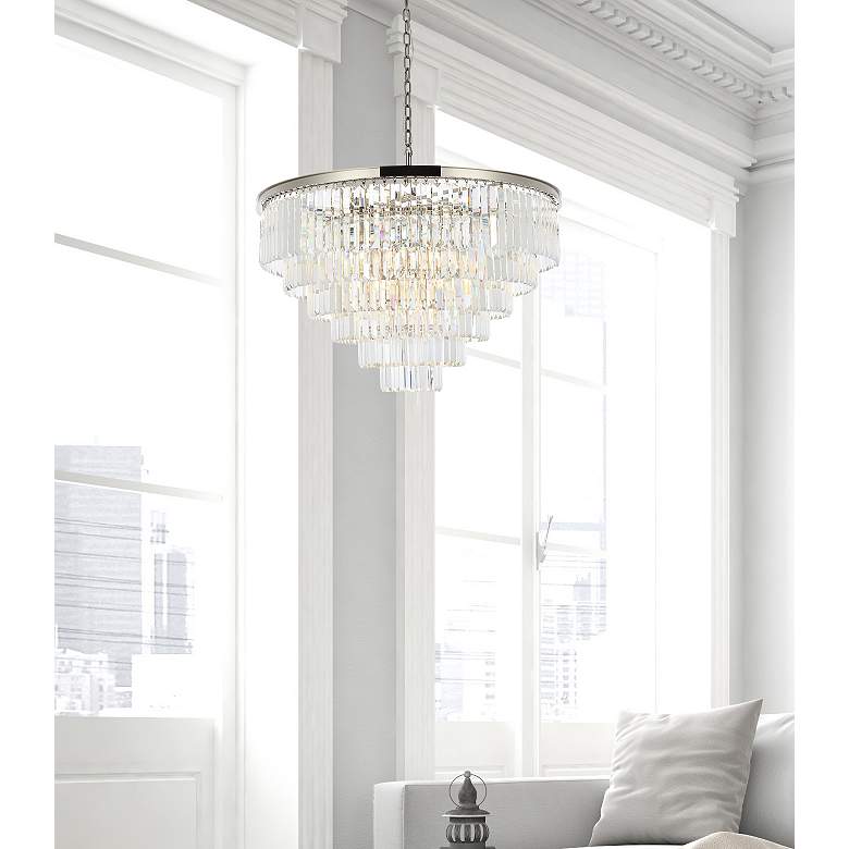 Image 3 Sydney 33 Lt Polished Nickel Chandelier Clear more views
