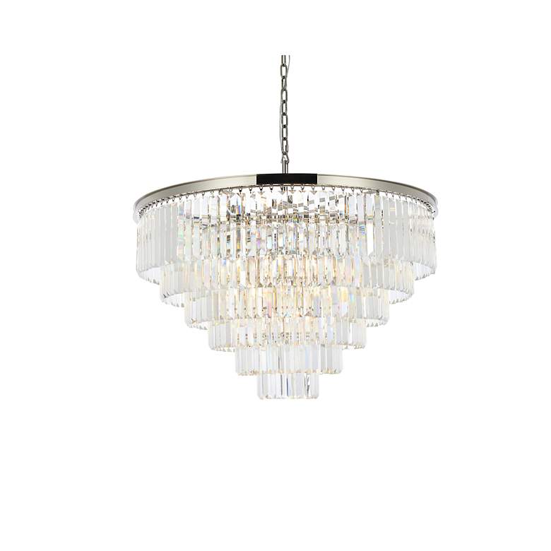 Image 4 Sydney 33 Lt Polished Nickel Chandelier Clear more views