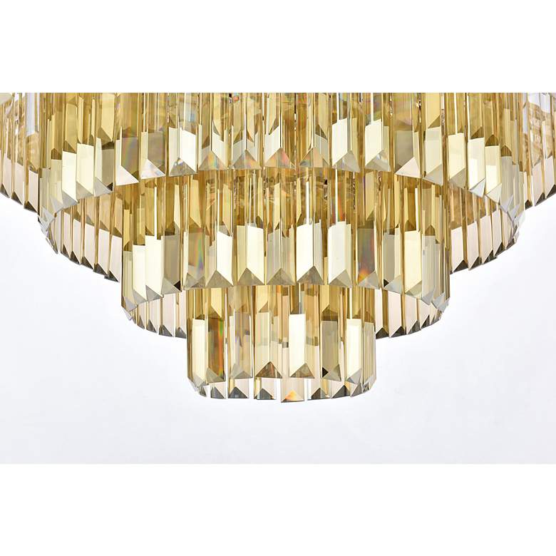 Image 5 Sydney 33 Lt Polished Nickel Chandelier Golden Teak more views