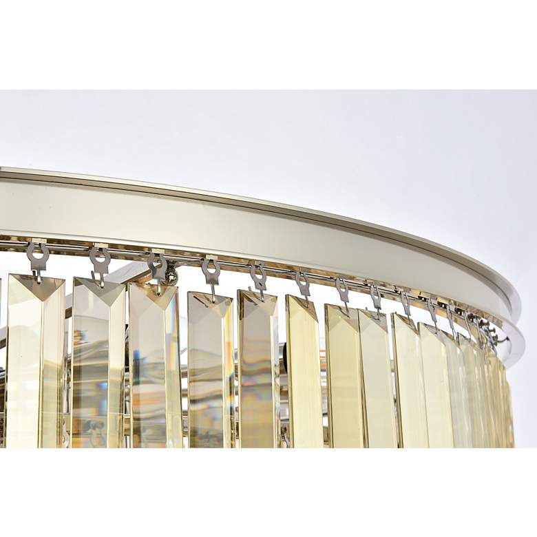 Image 7 Sydney 33 Lt Polished Nickel Chandelier Golden Teak more views