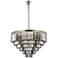 Sydney 33 Lt Polished Nickel Chandelier Silver Shade