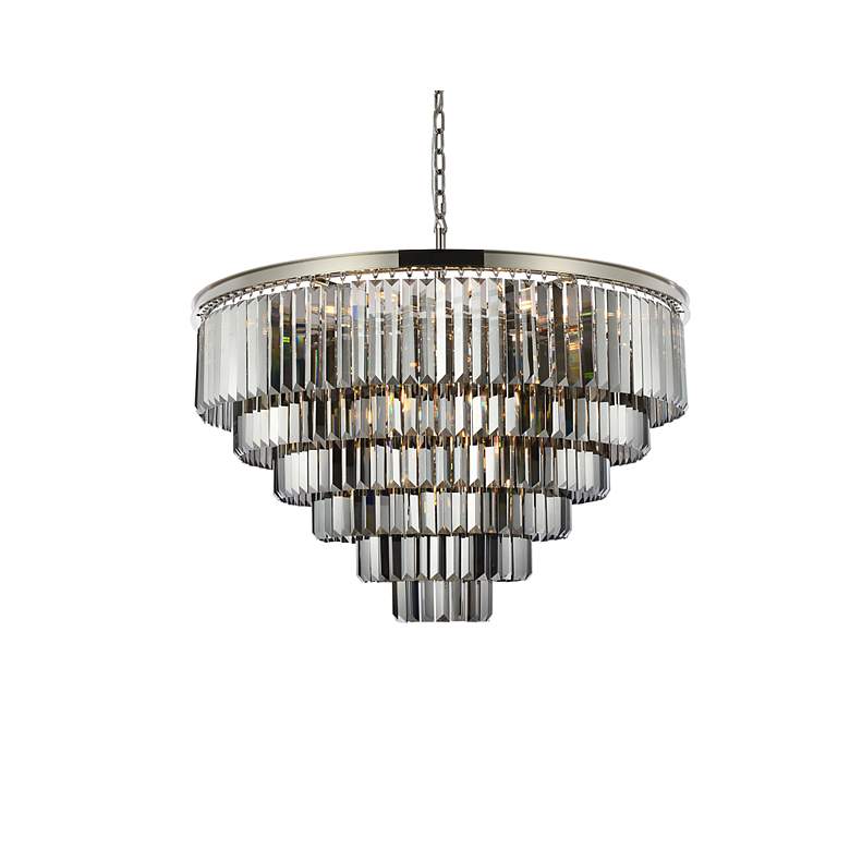 Image 4 Sydney 33 Lt Polished Nickel Chandelier Silver Shade more views