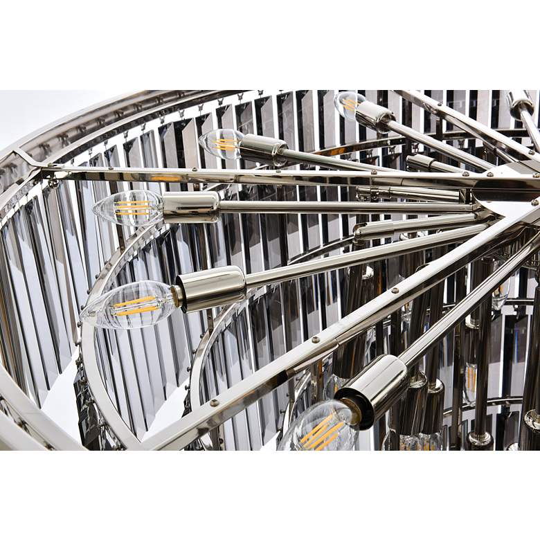 Image 6 Sydney 33 Lt Polished Nickel Chandelier Silver Shade more views
