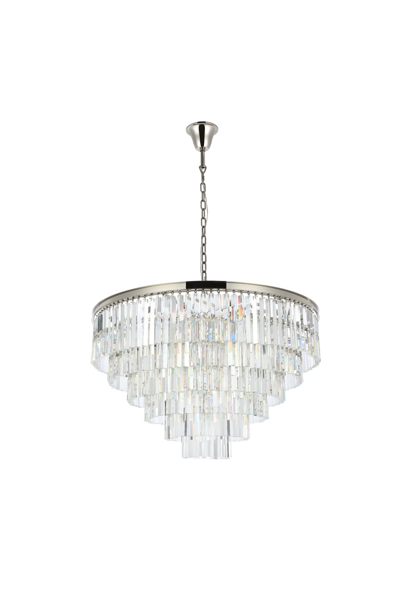 Sydney 33 Lt Polished Nickel Chandelier