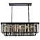 Sydney 40" Wide Matte Black 12-Light Linear Chandelier