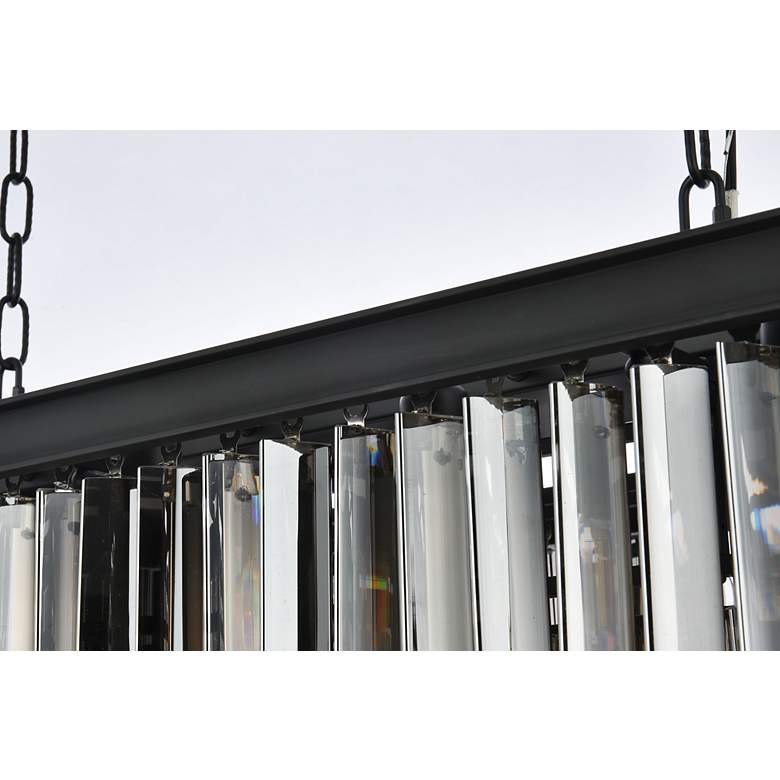 Image 5 Sydney 40" Wide Matte Black 12-Light Linear Chandelier more views