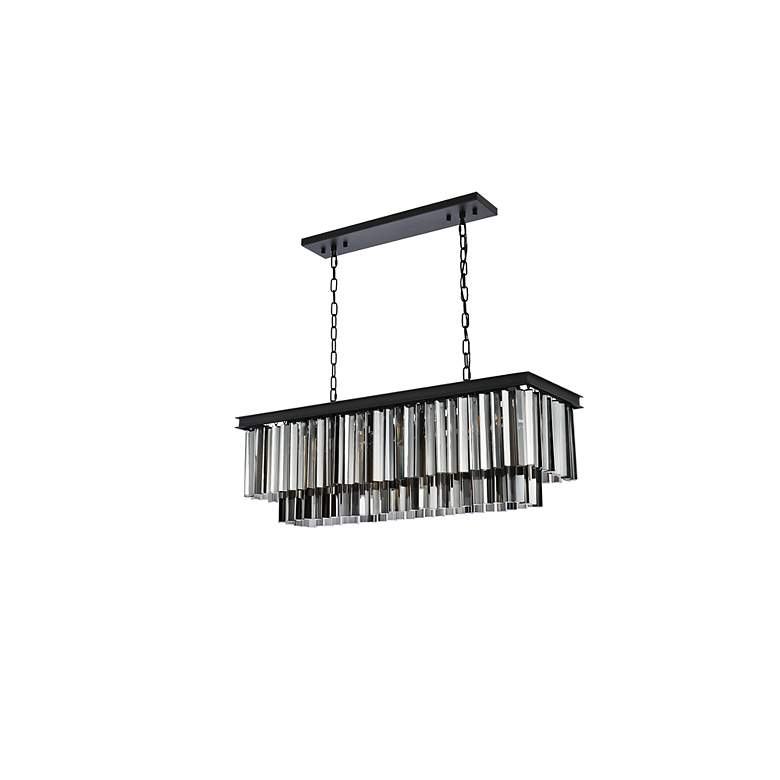 Image 6 Sydney 40" Wide Matte Black 12-Light Linear Chandelier more views