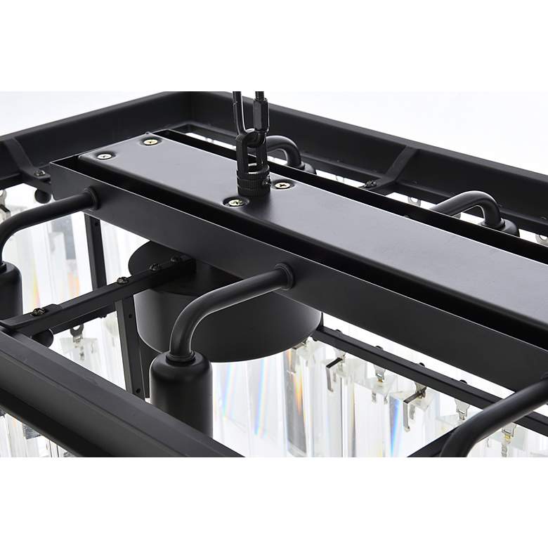 Image 6 Sydney 40" Wide Matte Black and Crystal Linear Chandelier more views