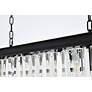 7_Sydney 40" Wide Matte Black and Crystal Linear Chandelier more views