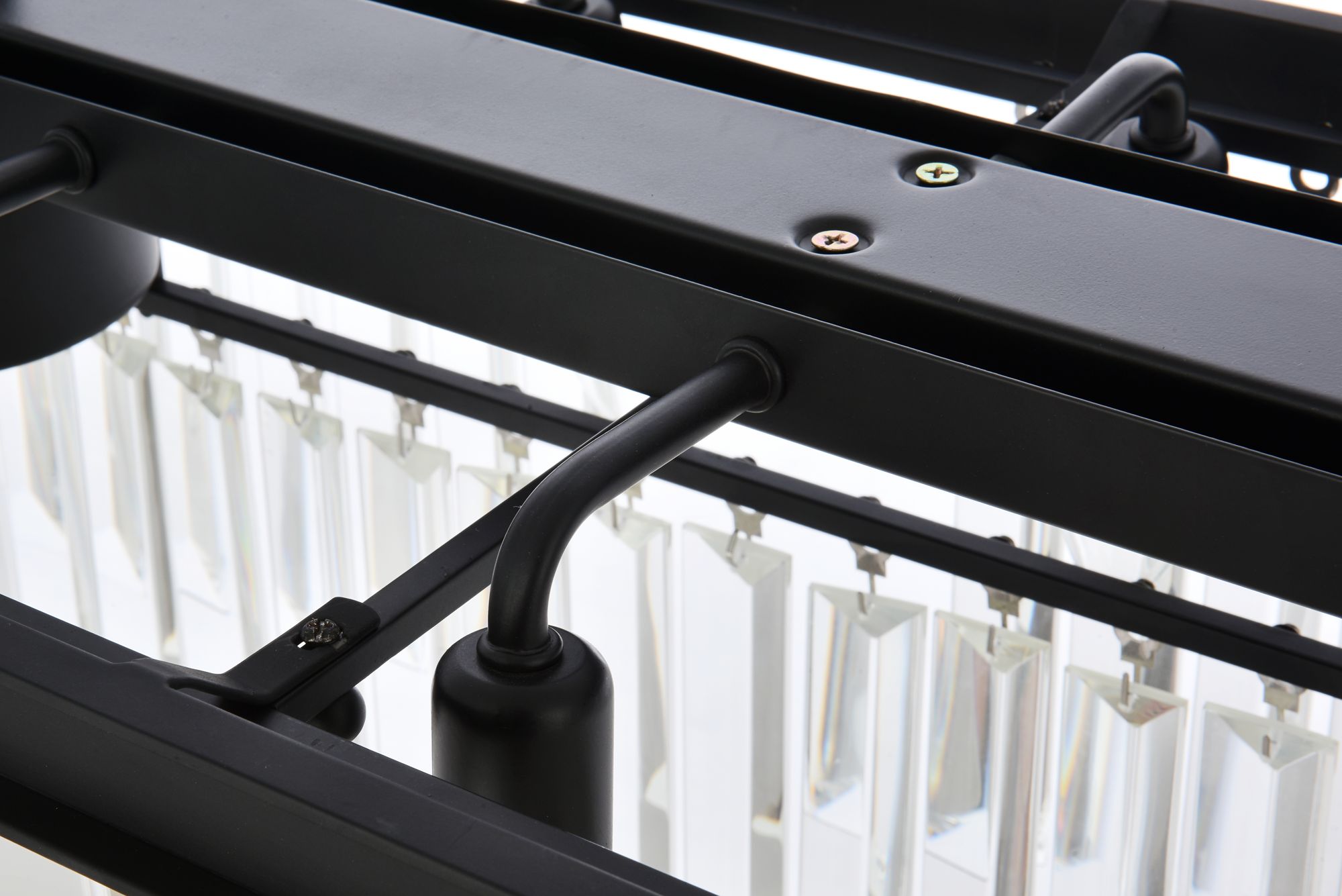 Image 6 Sydney 40" Wide Matte Black and Crystal Linear Chandelier more views