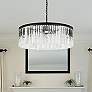 2_Sydney 43 1/2" Wide Matte Black Crystal 10-Light Chandelier