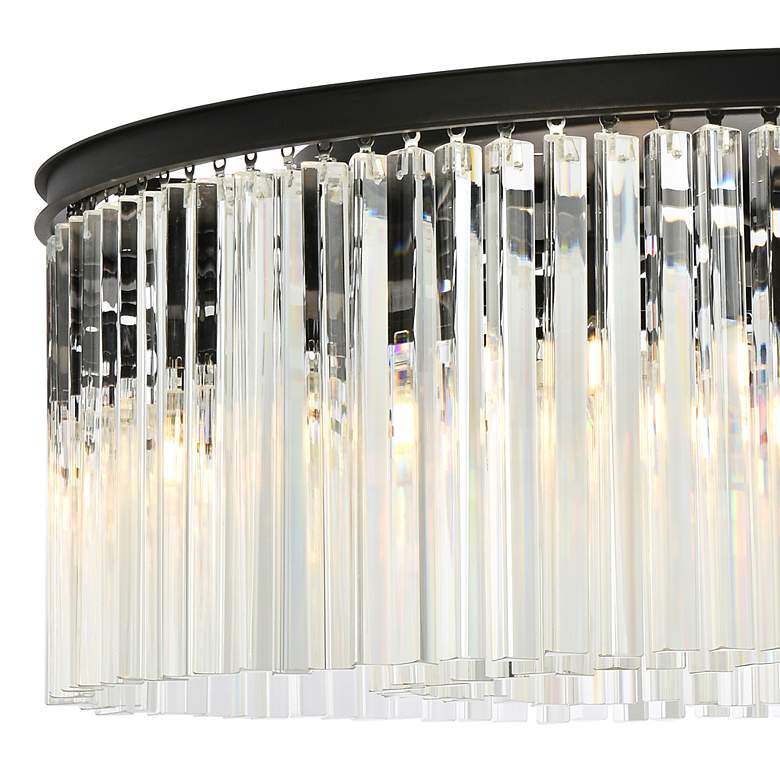 Image 3 Sydney 43 1/2" Wide Matte Black Crystal 10-Light Chandelier more views