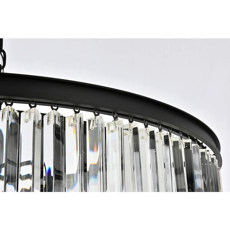Image 7 Sydney 43 1/2" Wide Matte Black Crystal 10-Light Chandelier more views