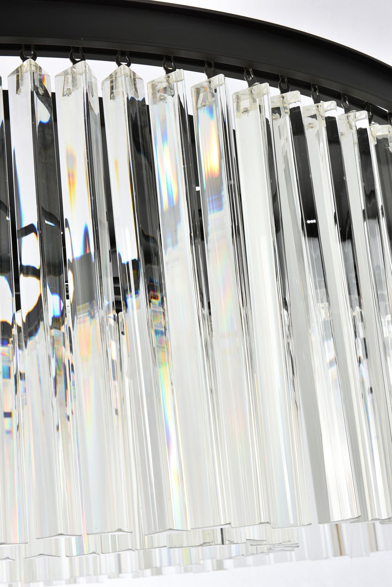 Sydney 43 1/2" Wide Matte Black Crystal 10-Light Chandelier in scene