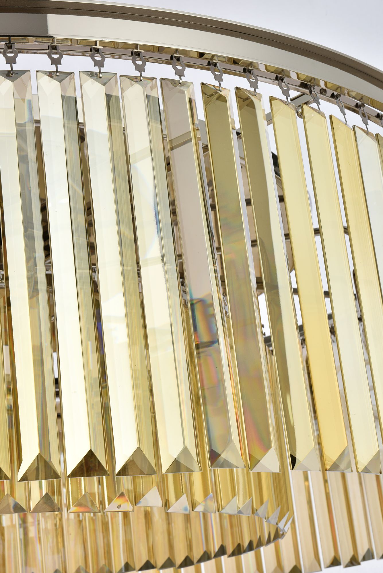 Image 7 Sydney 43 1/2" Wide Nickel and Gold Crystal Ceiling Light more views