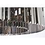 5_Sydney 43 1/2"W Matte Black Drum Chandelier w/ Silver Shade more views