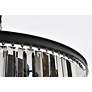 6_Sydney 43 1/2"W Matte Black Drum Chandelier w/ Silver Shade more views