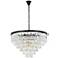 Sydney 44" Wide Matte Black and Crystal 33-Light Chandelier