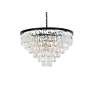 Sydney 44" Wide Matte Black and Crystal 33-Light Chandelier