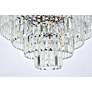 Sydney 44" Wide Matte Black and Crystal 33-Light Chandelier