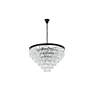 Sydney 44" Wide Matte Black and Crystal 33-Light Chandelier