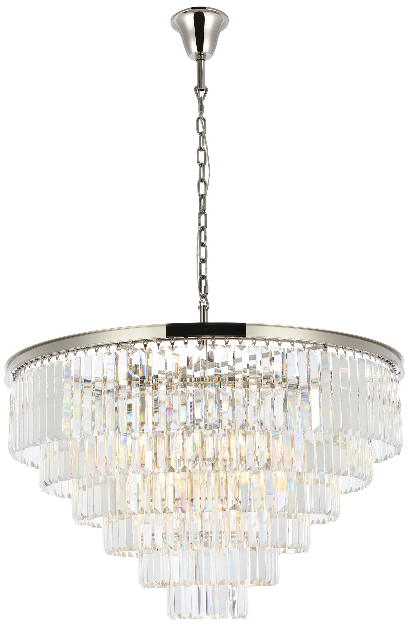 Sydney 44" Wide Polished Nickel 33-Light Chandelier