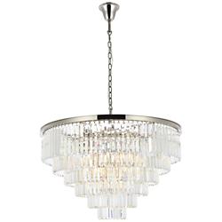 Sydney 44" Wide Polished Nickel 33-Light Chandelier