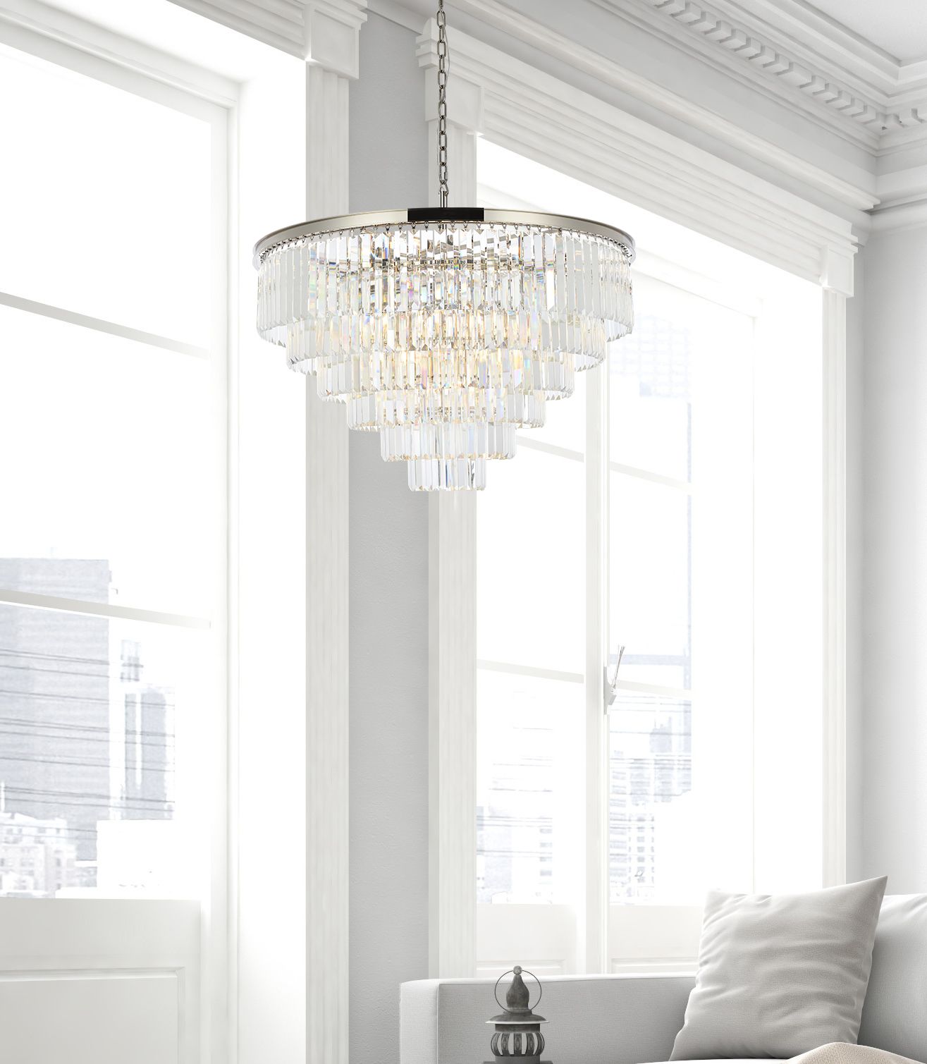 Image 3 Sydney 44" Wide Polished Nickel 33-Light Chandelier more views