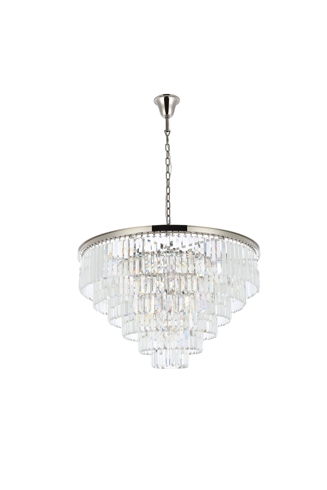 Sydney 44" Wide Polished Nickel 33-Light Chandelier