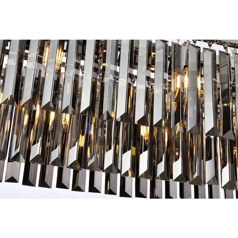 Image 5 Sydney 50" Wide Polished Nickel and Crystal Linear Chandelier more views