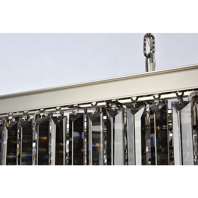 Image 7 Sydney 50" Wide Polished Nickel and Crystal Linear Chandelier more views