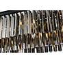 Sydney 50"W Matte Black and Silver Crystal Linear Chandelier in scene