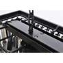 Sydney 50"W Matte Black and Silver Crystal Linear Chandelier in scene