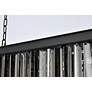 Sydney 50"W Matte Black and Silver Crystal Linear Chandelier in scene