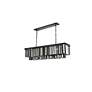 Sydney 50"W Matte Black and Silver Crystal Linear Chandelier in scene