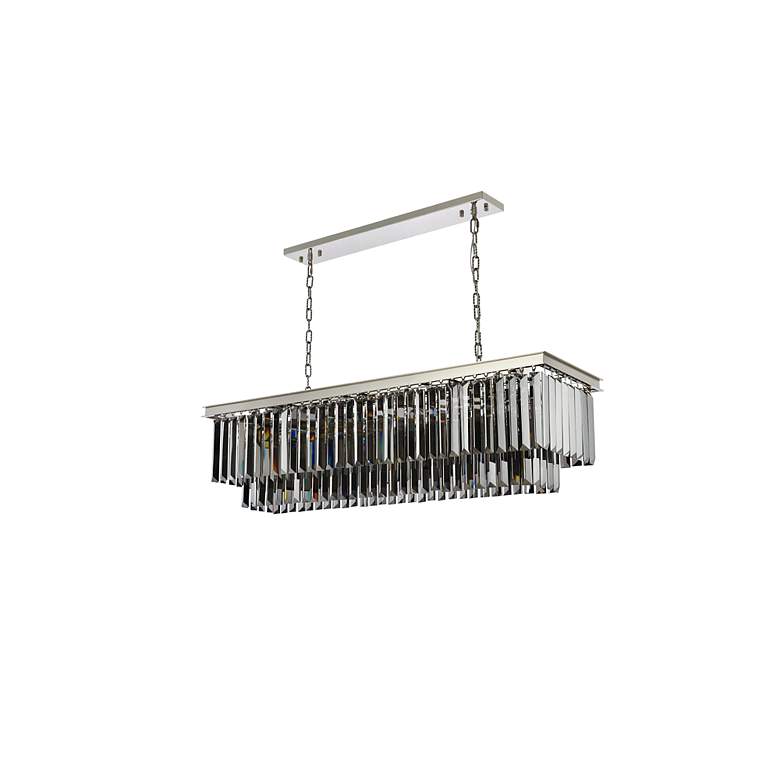 Image 7 Sydney 50"W Polished Nickel and Crystal Linear Chandelier more views